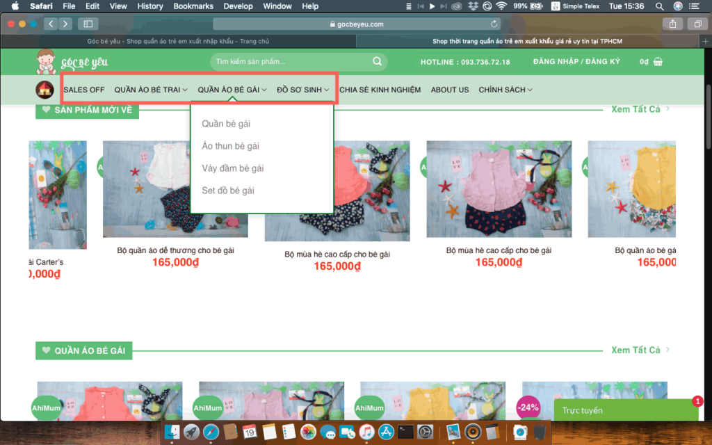 Shop quần áo thời trang trẻ em cao cấp Hàn Quốc góc bé yêu