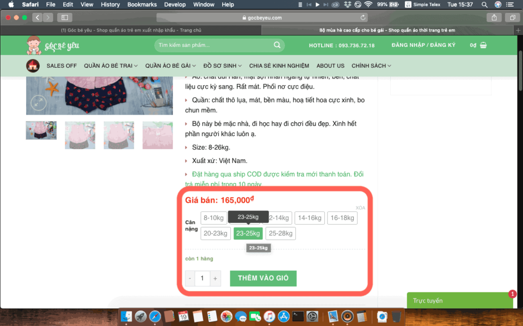 Shop quần áo thời trang trẻ em cao cấp Hàn Quốc góc bé yêu