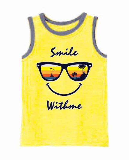 Áo ba lỗ bé trai Gapkid xuất dư Smile with me