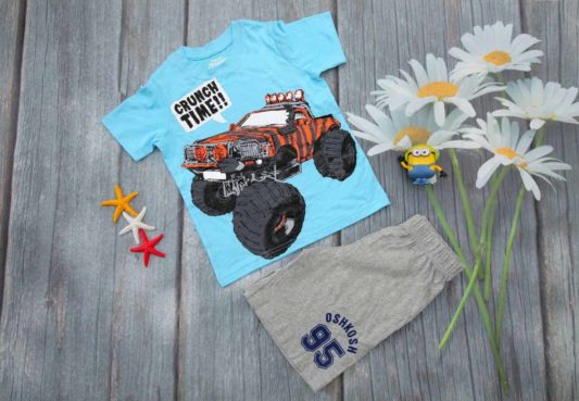 Bộ quần áo bé trai xuất dư Oshkosh Crunch Time