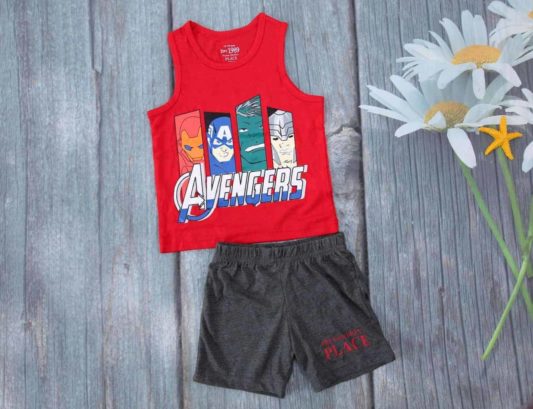 Bộ quần áo bé trai ba lỗ Avengers