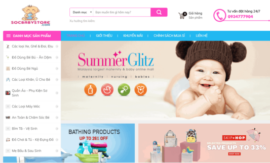 Shop quần áo trẻ em sóc