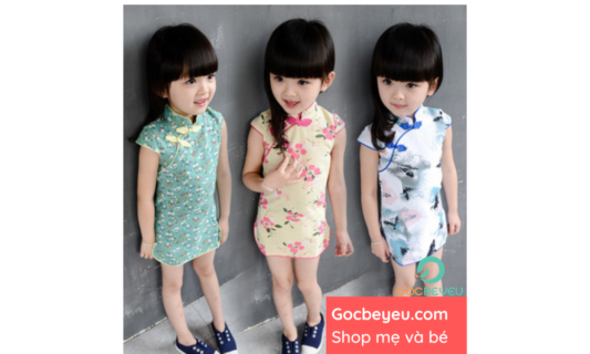 Sườn xám cho bé gái