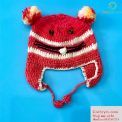 Mũ nón len cao cấp đan tay cho bé gái 1 - 2 tuổi - handmade
