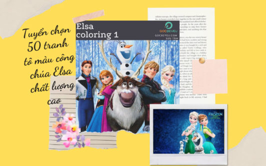 Tải ngay 50 tranh tô màu công chúa Elsa tuyển chọn