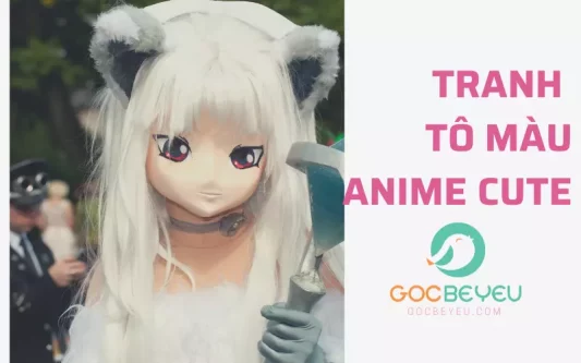 Tranh tô màu anime cute đẹp nhất