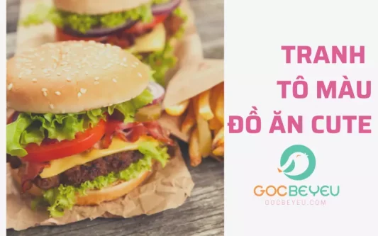 Tuyển tập tranh tô màu đồ ăn cute bé gái thích nhất