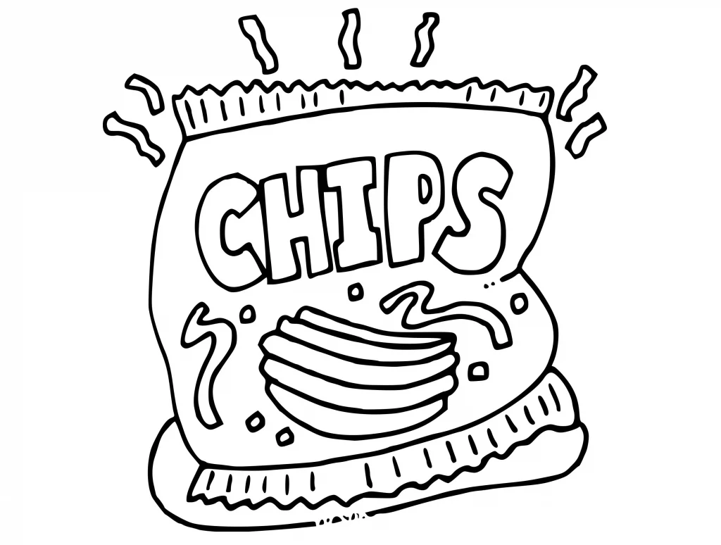 tranh tô màu đồ ăn cute