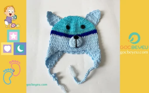 Mũ len phong cách đan bằng tay cho bé 2-3 tuổi