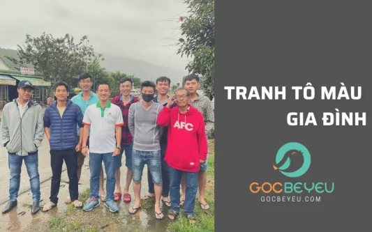 Tranh tô màu cho bé chủ đề gia đình