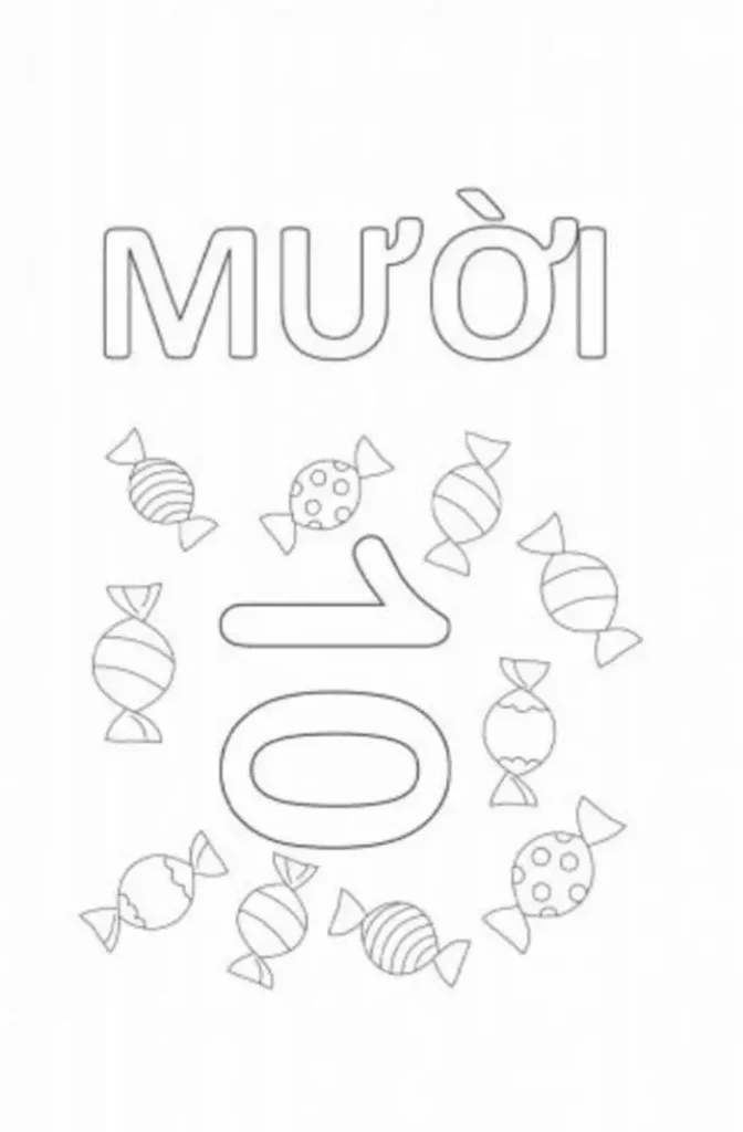 Bộ tranh tô màu theo số cho bé từ số 0 đến số 9 29 %TITLE % Góc Bé Yêu - Shop Bách Hóa Mẹ Và Bé Tại TPHCM