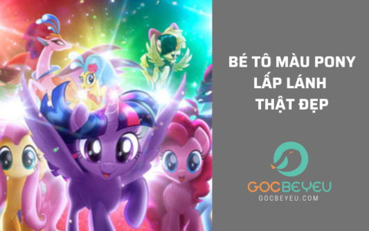 Bé tô màu pony lấp lánh thật đẹp