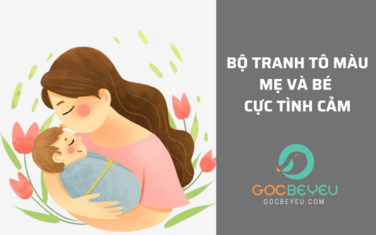 Bộ tranh tô màu mẹ và bé cực tình cảm