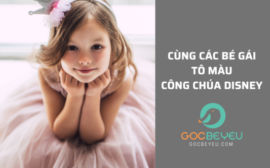 Cùng các bé gái cùng tô màu công chúa Disney