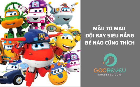 Mẫu tô màu đội bay siêu đẳng bé nào cũng thích