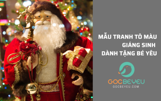 Mẫu tranh tô màu giáng sinh dành tặng bé yêu