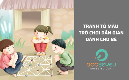 Tranh tô màu trò chơi dân gian dành cho bé