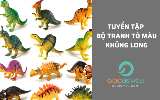 Tuyển tập bộ tranh tô màu khủng long
