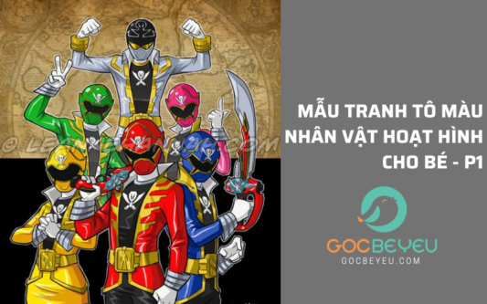 Mẫu tranh tô màu nhân vật hoạt hình cho bé