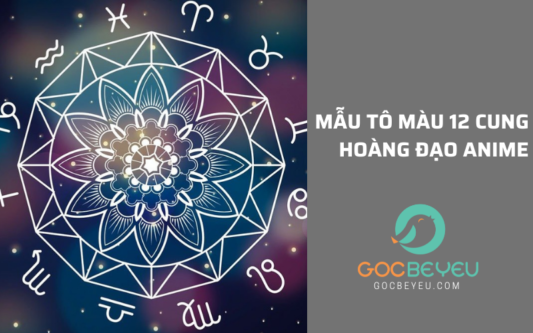 Mẫu tô màu 12 cung Hoàng Đạo anime