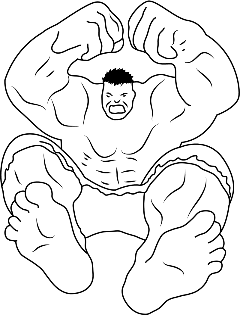 Tô Màu Người Khổng Lồ Xanh Hulk  Tranh Tô Màu Cho Bé