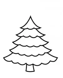 Hình Tô Màu Cây Thông Noel Xinh Xắn Cho Bé Tranh Tô Màu Cây Thông Noel