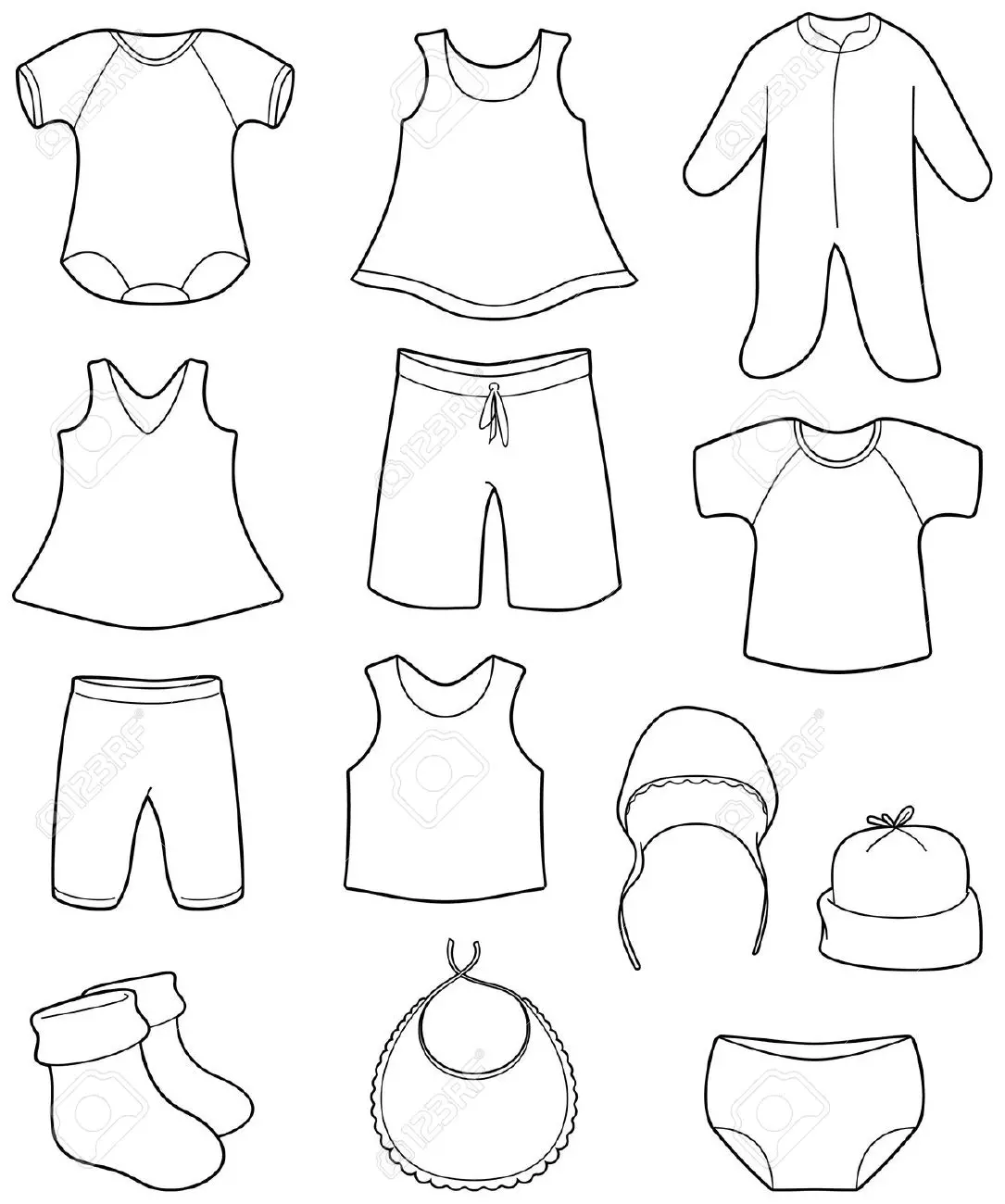 Bộ sưu tập tranh tô màu quần áo cho bé trai và bé gái tập tô màu  Trường  THPT Lê Ích Mộc