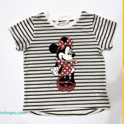Áo thun bé gái họa tiết chuột Mickey